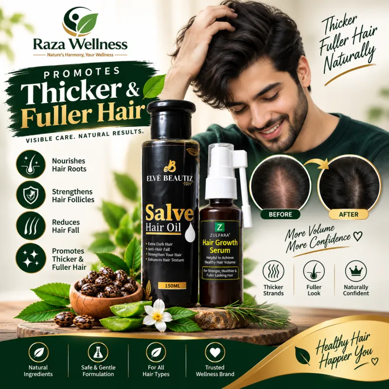 Better Together Hair Care Duo – Salve Hair Oil + Zulfara Hair Growth Serum