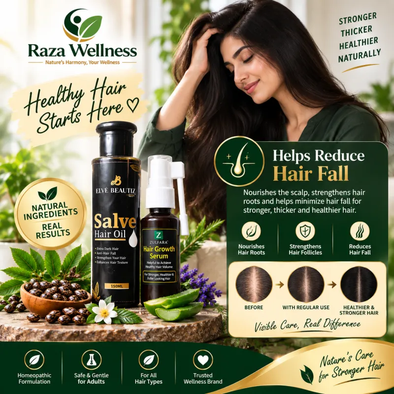 Better Together Hair Care Duo – Salve Hair Oil + Zulfara Hair Growth Serum