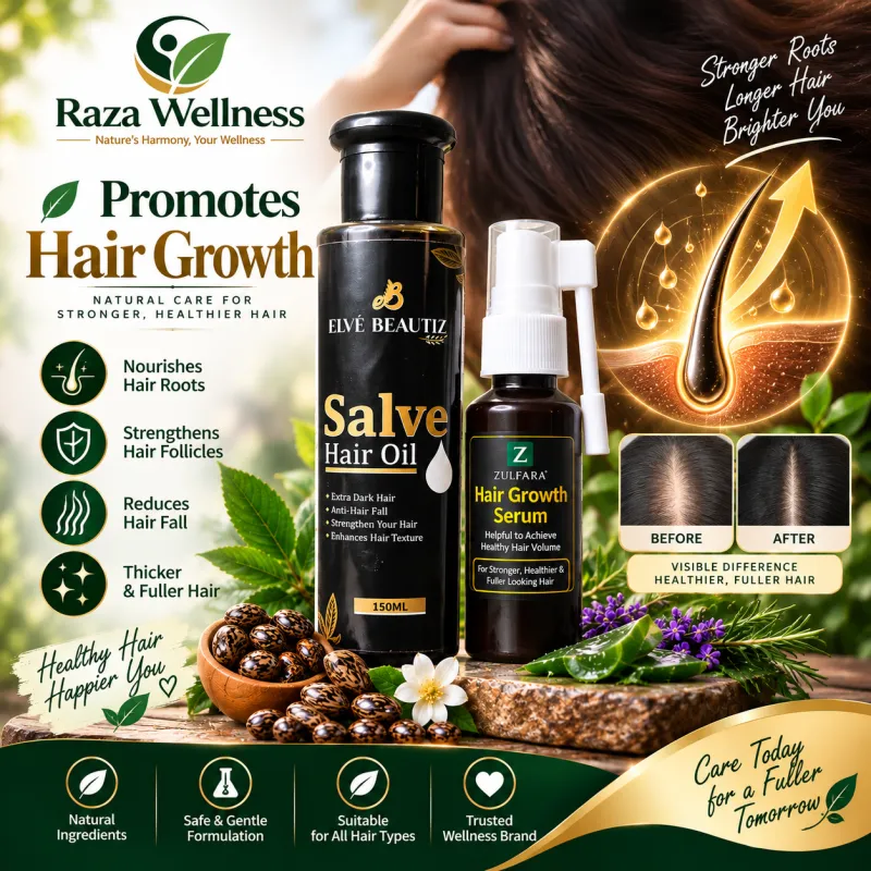 Better Together Hair Care Duo – Salve Hair Oil + Zulfara Hair Growth Serum