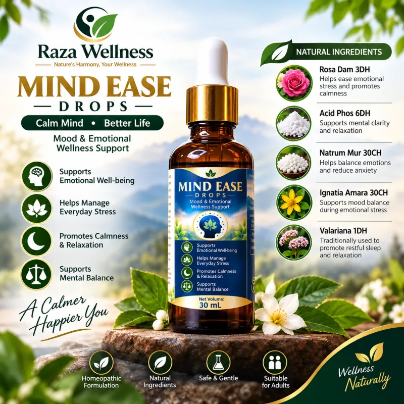 Mind Ease Drops – Mood & Emotional Wellness Support | Raza Wellness